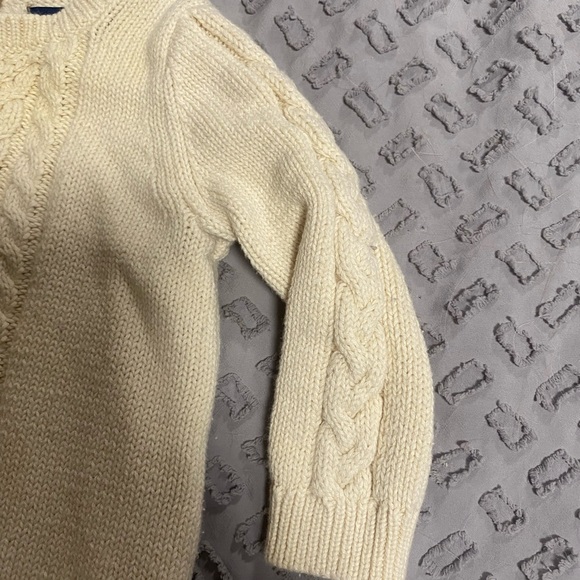 ❤️3/$30❤️Baby Gap Off White Cotton Cable sweater 6-12mths - Picture 4 of 5